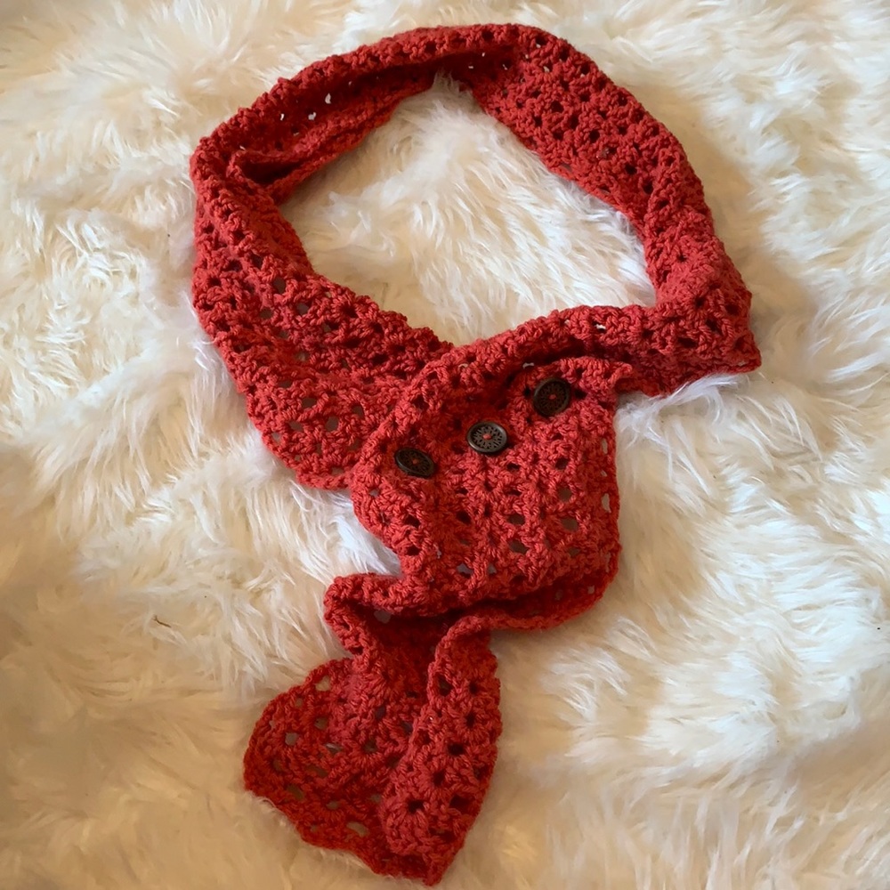 Hand Crocheted Infinity Scarf - image 3